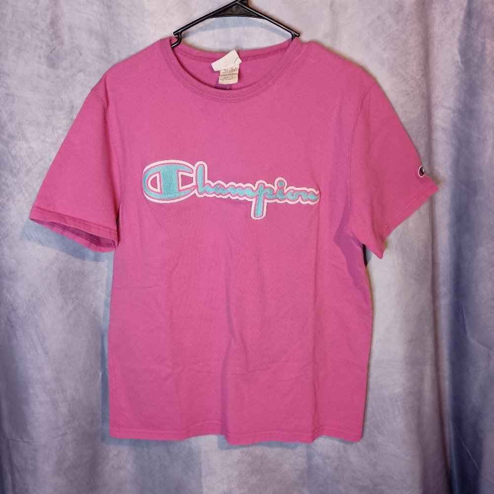 Champion‎ Pink Embroidered Logo Tee